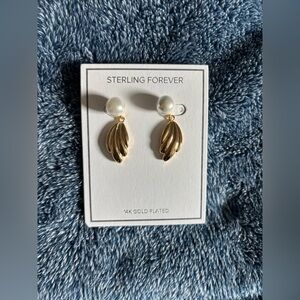Gold Plated Leaf Earrings